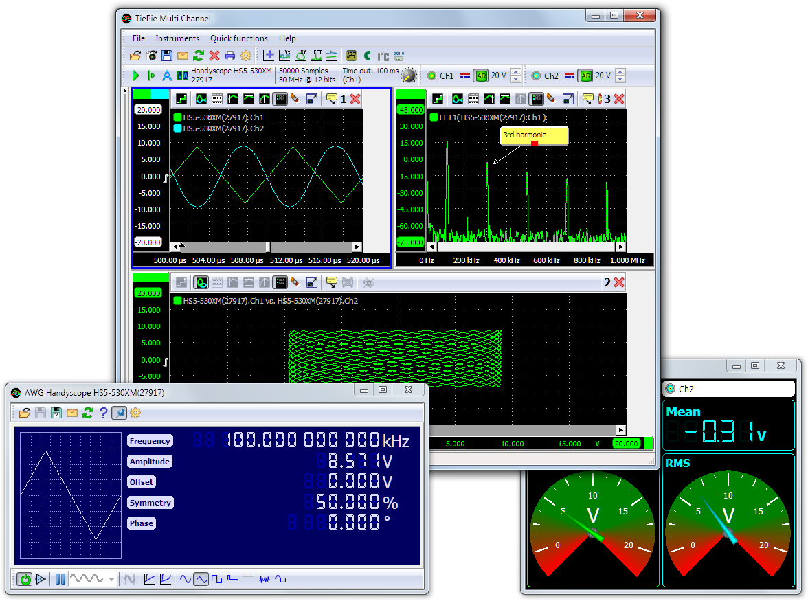 Multi Channel oscilloscope software